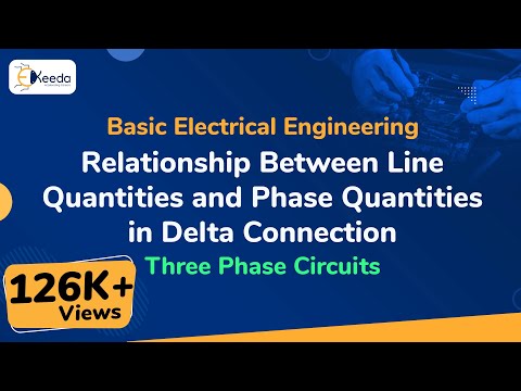 Relationship Between Line Quantities and Phase Quantities in Delta Connection - Three Phase Circuits Video
