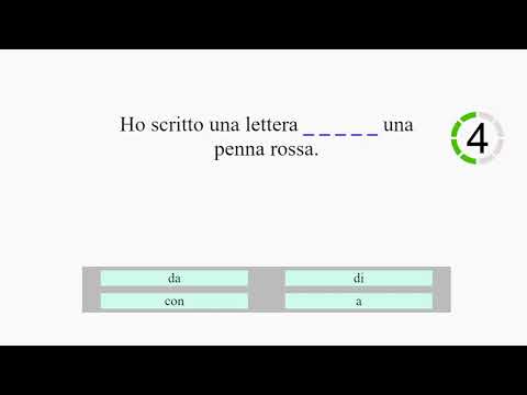 Prepositions Quiz। Italian Grammar Test