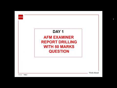 Advance Financial Management (AFM) - Session 1 (Dec 2021) - Prepare to Pass ACCA