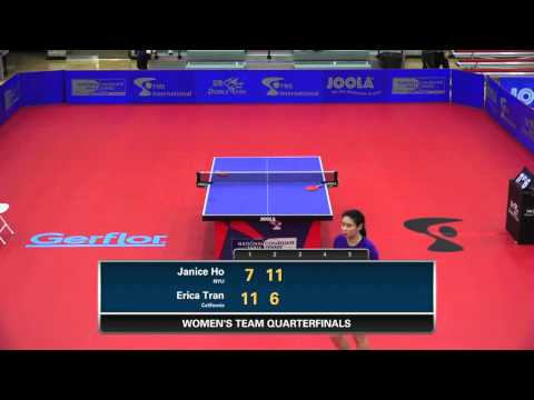 2016 NCTTA Nationals Women's Teams 1/4 Final - Janice Ho (NYU) vs Erica Tran (UC Berkeley)