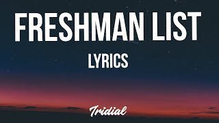 NAV - Freshman List (Lyrics)