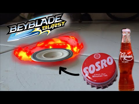 CREATIVE IDEA! MAKE SPINNER / BEYBLADE TOYS FROM BOTTLE CAPS
