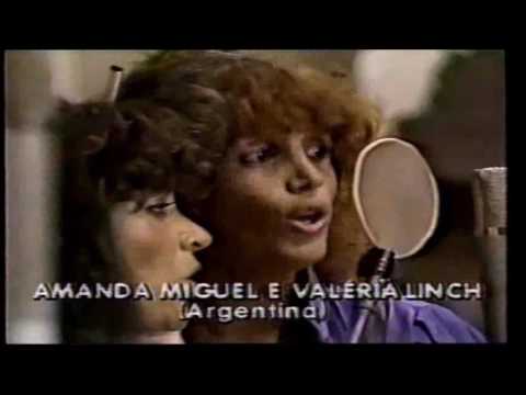 "Cantaré cantarás" - Voces unidas con el nombre y el país de cada cantante