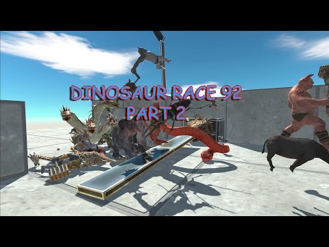 DINOSAUR RACE 92 PART 2(all units race) - Animal Revolt Battle Simulator