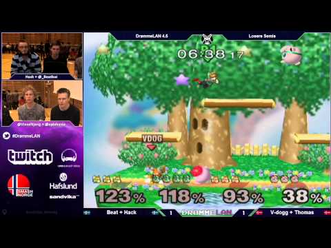 DL4.5 - Beat + Hack Vs. V-dogg + Thomas - Losers Semis - Melee Doubles