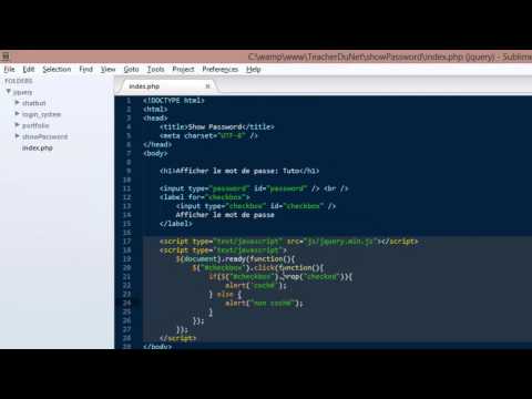JQUERY 2 Comment afficher un mot de passe caché en JQuery