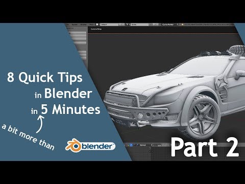 8 Quick Tips in Blender in a bit more than 5 Minutes