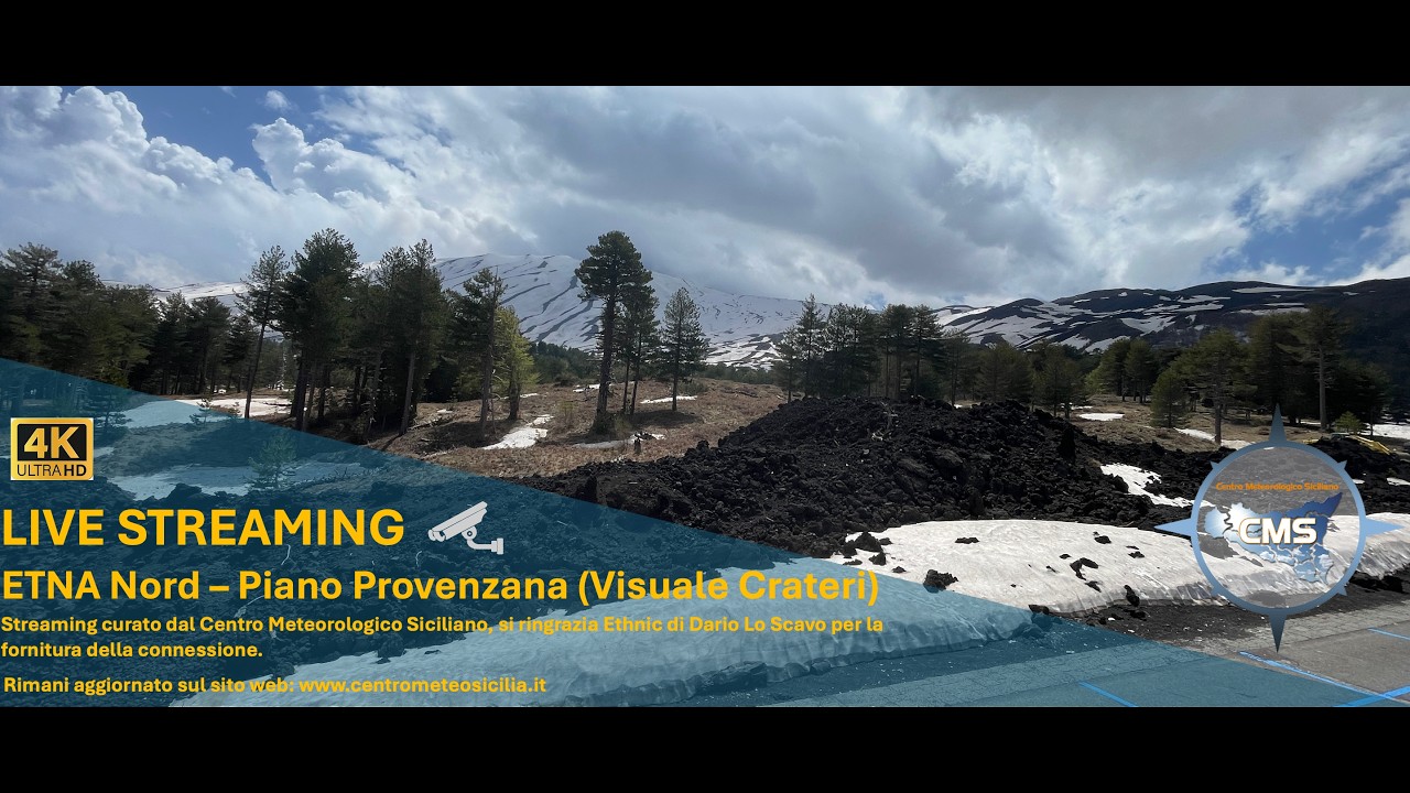 Live webcam view of Mount Etna Northern Craters Panorama