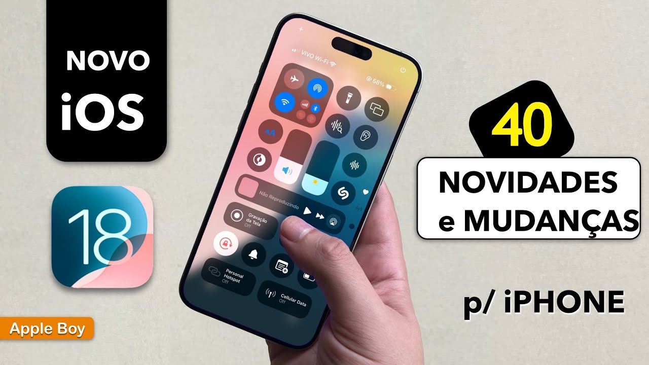 iOS 18: Descubra os 40 Novos Recursos INCRÍVEIS para iPhones (Inclusive Bloqueio de Apps com Senha )