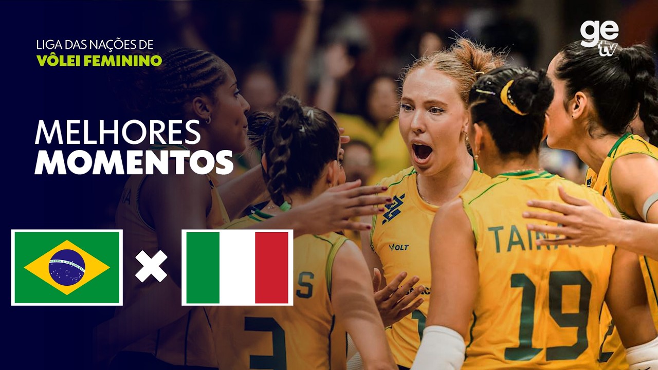 Vôlei feminino: Brasil mantém invencibilidade e derrota a Itália em jogo emocionante