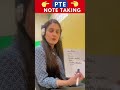 PTE Exam note making. Important video