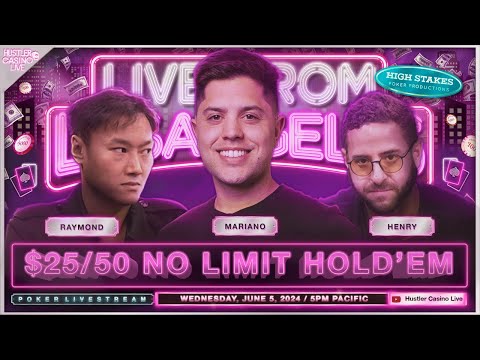 Mariano, Raymond, Henry & Suited Superman Play $25/50 No Limit Hold'em - Commentary by RaverPoker