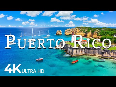 FLYING OVER PUERTO RICO (4K UHD) – Soothing Music Along With Beautiful Nature Video - 4K Video UHD