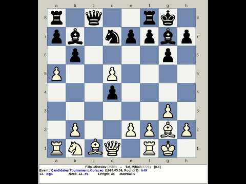 Filip, Miroslav vs Tal, Mihail | Candidates Chess Tournament 1962, Curacao Netherlands
