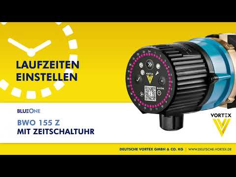 Vortex BWO 155 Z - Einstellen der Pumpenlaufzeit ab 2023