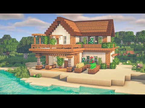 Minecraft | How to Build a Beach House | Aesthetic