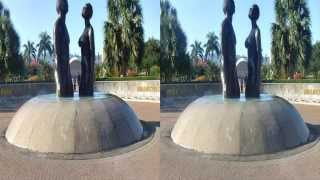 preview picture of video 'Stereo 3D Anaglyph Emancipation Park Kingston 3D-Jamaica.com Stereoscopic Stereoscopy'