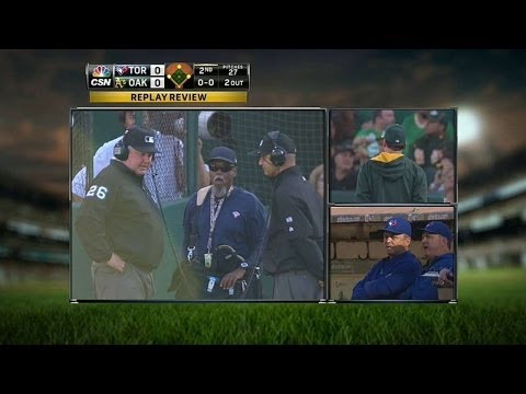 A's protest the game after call at first