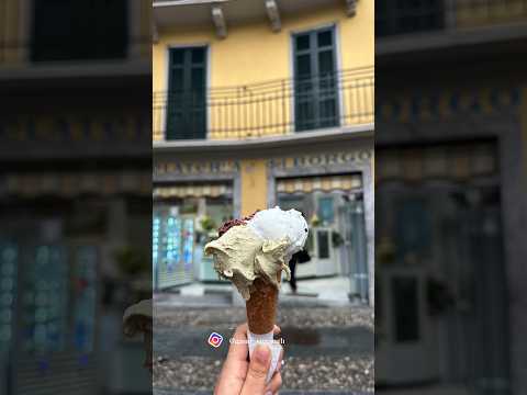 Trying gelatos in Lake Como! 🍨🍦#gelato #whatieatinaday #italy #lakecomo
