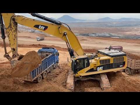 Caterpillar 385C Excavator Loading Trucks - Sotiriadis/Labrianidis Mining Works