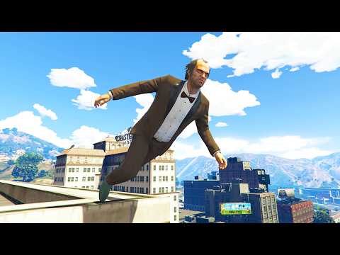 GTA V Trevor Philips Falling off Highest Buildings & Ragdoll Fails | GTA V