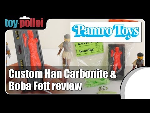 Custom Figure Review - Star Wars Glow in the Dark Han Solo in Carbonite and Boba Fett - Toy Polloi