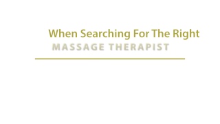 Myrtle Beach Massage Therapist