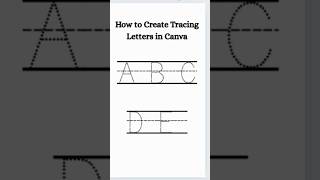 Create tracing letters in Canva / Canva tutorial / tracing worksheets