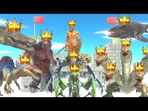 KING GORO + SPINO + PURUSAURUS VS MOSASAURUS + HYDRA + CRYPTO VS KING SCOURGE + ACHILLES + MANTIS