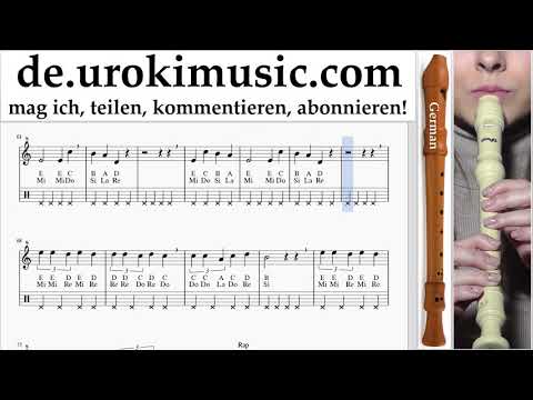 Blockflöte Lernen G. Marshmello & Anne-Marie - FRIENDS Tabulatur um-i995