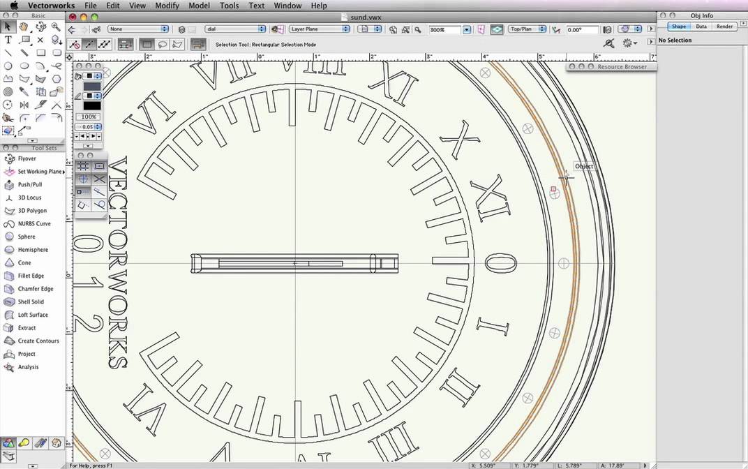 Coincident Selection in Vectorworks