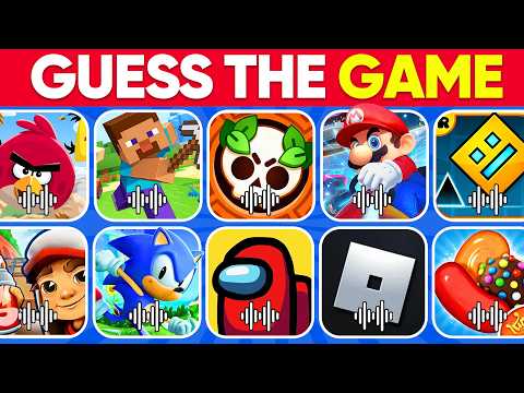 Guess the game by the song 😃🎶 Mario Bros❤️ Sonic💙 Minecraft💚 Angry Birds & More!