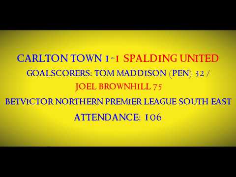 1920 Carlton Town 1-1 Spalding United Match Highlights 25/09/2019
