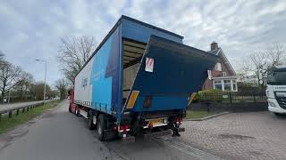 Semi-reboque com cortina lateral Fliegl SZS 350 2 ass gestuurde oplegger Schuifdak | Imagem 4 - Autoline