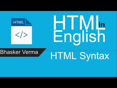 Learn HTML tutorial for beginners in English 4 | HTML Syntax Document ...