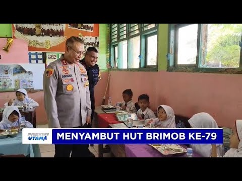 MENYAMBUT HUT BRIMOB KE-79, POLDA BENGKULU BAGIKAN MAKAN SIANG BERGIZI
