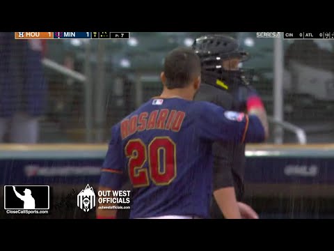 Ejection P1 - Umpire Manny Gonzalez Ejects Eddie Rosario After Postseason Strikeout