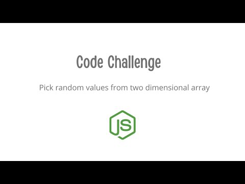 Pick Random Values From Two Dimensional Array
