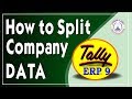 How To Split Company In Tally ERP 9 Split Company Data Year Wise In Tally Learn Tally ERP 9