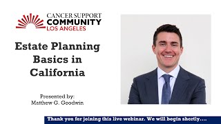Estate Planning Basics in California
