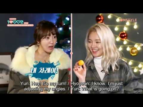 [Eng Sub] Hyoyeon & Yuri of SNSD play beer pong
