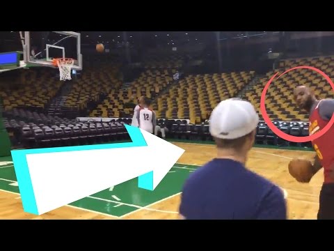 LeBron James Tells Guy To: 'GET YOUR ASS OFF THE COURT MAN!' Before Cavaliers vs Boston Celtics Game