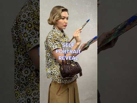 Miu Miu’s painting lesson with Gigi Hadid. #MiuMiu