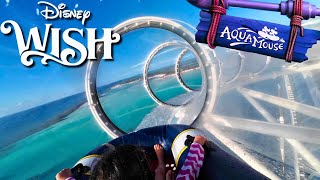 FULL Aquamouse Water Coaster | Disney Wish | 4K POV