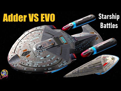 Starfleet's Adder Class VS Galaxy EVO - Both Ways - Star Trek Starship Battles