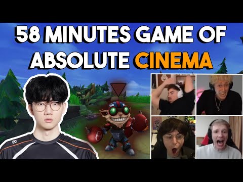 Streamers React to the MOST INTENSE WORLDS GAME (Peak League of Legends)