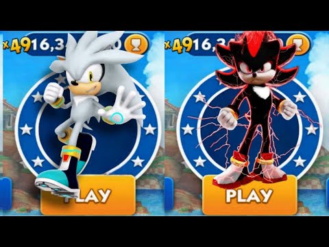 Sonic Dash - Silver Sonic VS Shadow _ Movie Sonic vs All Bosses Zazz Eggman
