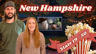 This New Hampshire Airbnb Has an Outdoor Movie Theater // 50 State Travel Vlog
