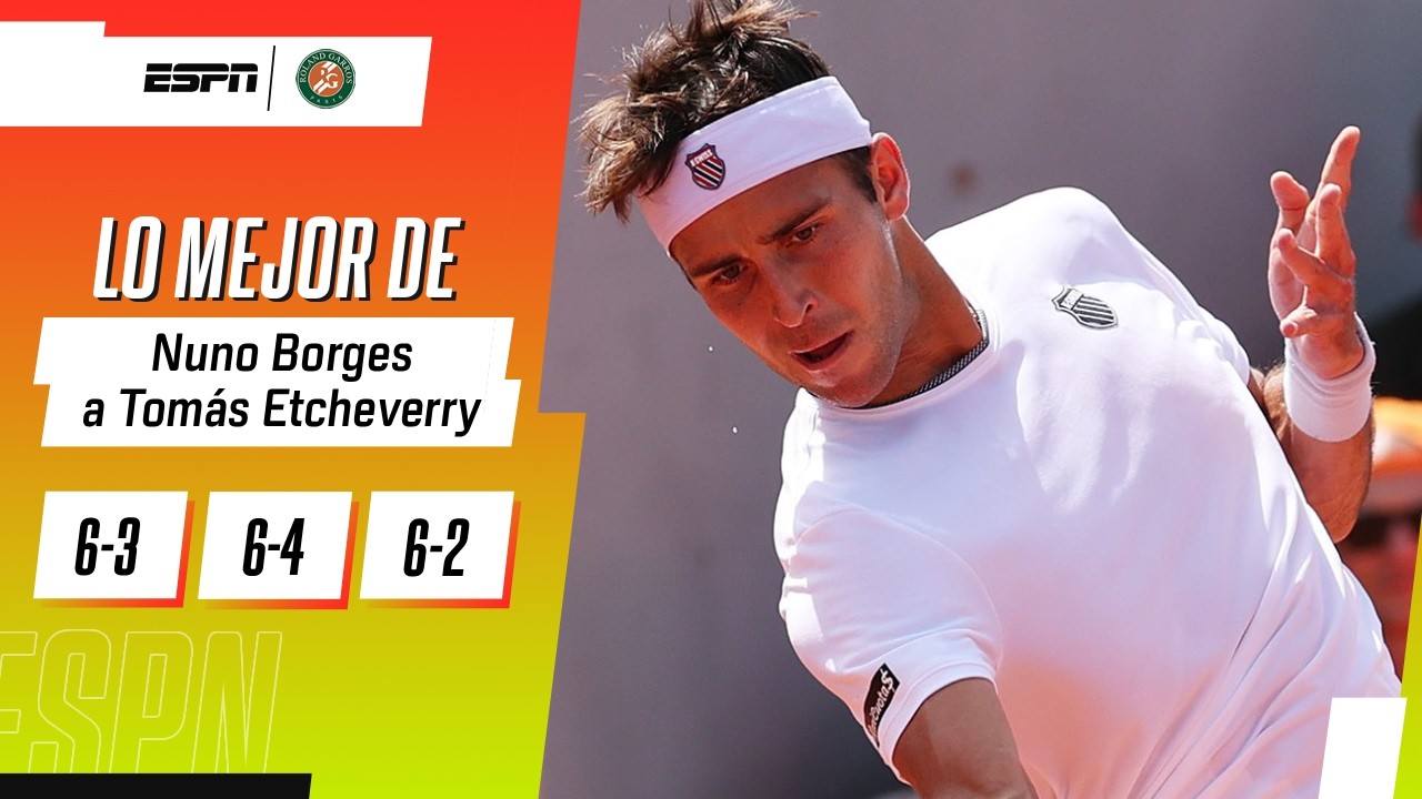 GOLPE PARA ETCHEVERRY: QUEDÓ ELIMINADO ANTE BORGES EN EL DEBUT DE ROLAND GARROS | RESUMEN