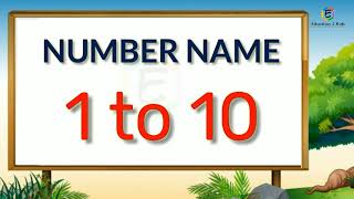 Number Names 1 to 10, number name 1 to 10, number names with spellings